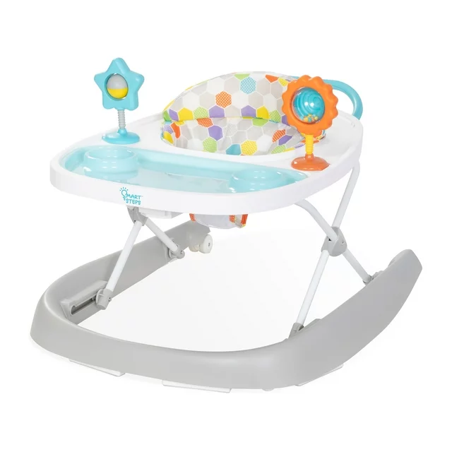 Smart Steps by Baby Trend Dine N’ Play 3-in-1 Feeding Walker- Hexagon Dots