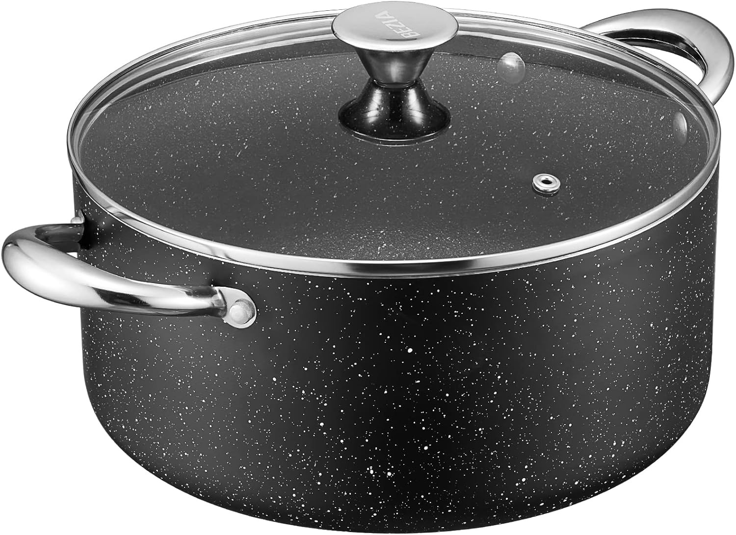 Cooking Pot with Lid, 6 Quart Nonstick Stock Pot/Stockpot with Lid, Non Stick 6 QT Large Capacity Induction Pot for Soup, Broth, Chili, Stew - All Stove Compatible